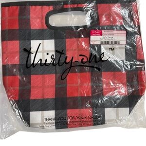 Thirty-One Checkered Red and Black Tote